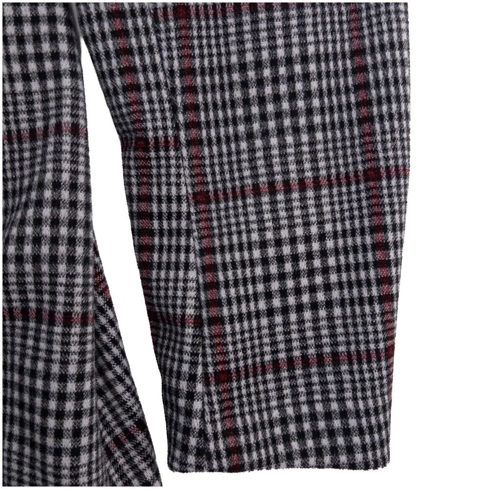 Torrid Plaid Softest Coat Tie Front Women Sz 1 1X 14/16 Gray Red Preppy Classic - Picture 9 of 14